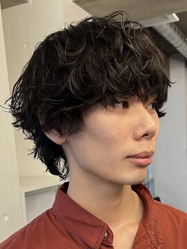 バイフィフス 原宿/表参道(by fifth) 原宿ゆるめシャドウパーマメンズマッシュウルフカット10代20代