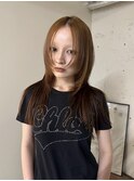 ダブルカラーブラウンベージュブリーチ無しカラー