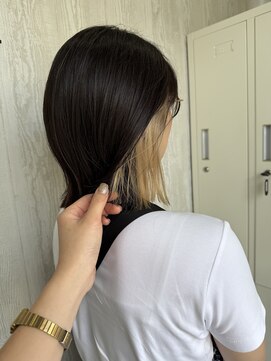 テーラヘアー 木更津本店(TELA HAIR) 黒×ベージュ コントラストインナーカラー