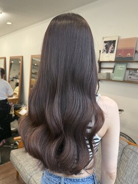 ポール(pole) 札幌ロング　ブリーチ無しラベンダーピンク×レイヤーカット