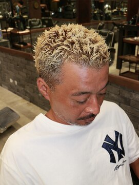 スリーセント 栄(3/cent) イージードリル/ホワイトブロンド/スパイキーベリーショート