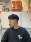 フェザーパーマサーフカール刈り上げセンターパート