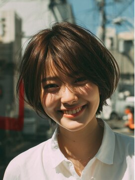 ルシードスタイル アウラ 松戸市五香(LUCIDO STYLE Aura) ナチュラルブラウン ハッシュボブ ラウンドバング/松戸/五香/柏