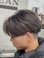 エデアンホンテン メンズサロン(EDEAN 本店 (旧:EDEAN 上通)) 刈り上げセンターパートニュアンスパーマ熊本メンズカット