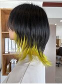 インナーカラー×ウルフカット