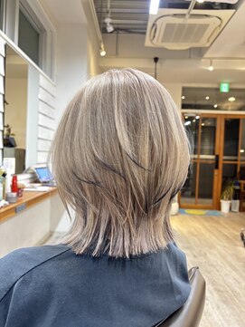 フレリス(FreRis) バレイヤージュ【守谷/美容室/ブリーチ/ダブルカラー/髪質改善】