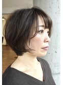 白髪染めショートヘアー