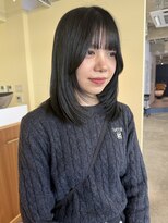 ロジェ(loje)&nbsp;20代30代40代　ミディアムレイヤーカット/ブルーブラック