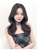 韓国ヘア　レイヤー　顔まわり