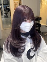 ハチ(HACHI) ディープパープル×レイヤーカット