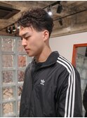 テーパーフェード×フェザーパーマ