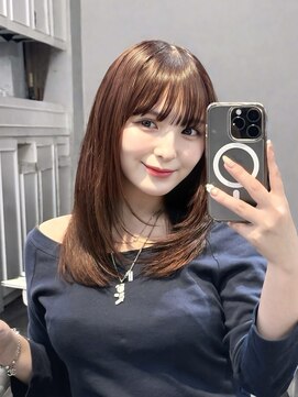 カシュカシュ 表参道(cache cache) 薄め前髪顔まわりレイヤーカットシースルー前髪ハッシュカット