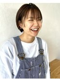 小顔丸みショートボブ