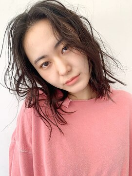 ソイ コンク 下北沢(soi conc) ミディアムボブのくせ毛風パーマ