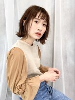 エムスラッシュ ストリートマーケット スマートサロン センター北(M.SLASH)&nbsp;シースルーバング/オン眉/暖色系カラー/外ハネ/