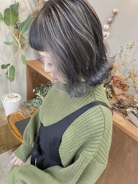 マロウ(mallow) 《花屋併設》ハイライトデザインカラー@20代30代40代@カット