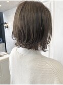 福山市美容室Caary立体感オリーブグレージュ