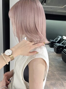 リンドトウキョウ(LINDO TOKYO) my60_外ハネボブ×ペールピンク/ハイトーン/ダブルカラー