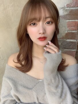 アフロート ルヴア(AFLOAT RUVUA) 20代30代大人かわいいセミロングヘア★ベージュ