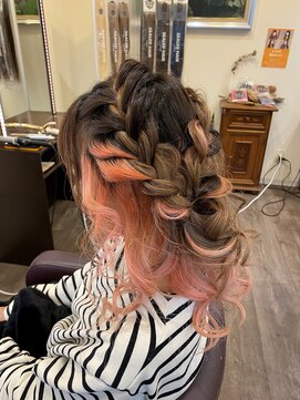 ヘアーメイク ナユタ(hair make nayuta) 甘編みおろしスタイル