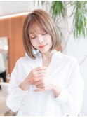 大人ガーリーかわいい/チョコレートカラーショートボブ