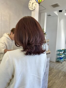 ジュエ ヘアー デザイン(Jue hair design) ふんわりピンクブラウンカラー