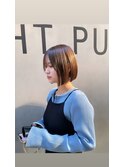 ぱつっとボブ 切りっぱなしボブ ミニボブ