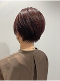 ベリーショート、ピンクブラウンカラー