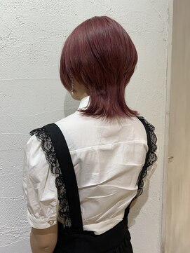 アジールヘア 池袋東口店(agir hair) ブリーチ1回~ウルフカット×ラベンダーピンクダブルカラー池袋