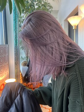 ルーヴェ(LOWE) 【natsumi】14ピンクラベンダーワンレンミディ