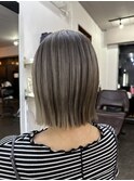 星華,黒髪,ボブルフ,ネビージュ,小顔,ワンレンd4