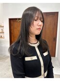 オリーブグレージュ髪質改善水素トリートメントレイヤーカット