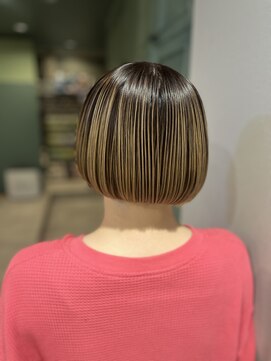 ヘアサロン ナノ(hair salon nano) ミニボブ/ハイライト／ブリーチカラー