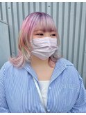 ユニコーンカラーハイトーン艶髪