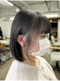熊本ボブ/収まるボブ/切りっぱなしボブ/顔まわりカット
