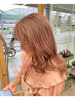 オリビアヘアー(OLIVIA HAIR) ムラを整えてやわらかピンクベージュに