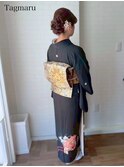 留袖着付けヘアセット☆ねじりのシニヨン