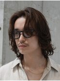 メンズロングメンズミディアムメンズボブ緩めスパイラルパーマ