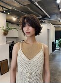 レイヤーボブ/ミニボブ/ニュアンスパーマ/顔周りカット/20代30代