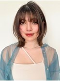 ◎ ミディアムレイヤーカット 似合わせカット 大人ガーリー 韓国