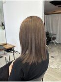 ケアブリーチのダブルカラーでミルクティーベージュカラーに◎