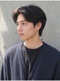 韓国風コンマヘアセンターパートマッシュ社会人モテ寝癖風