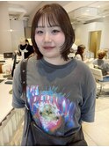 【LITA】レイヤーカット ハッシュカット オリーブベージュ▽野尻