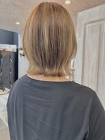 キャアリー(Caary)&nbsp;福山美容室caary髪質改善シルクストレートレイヤーボブ30代40代
