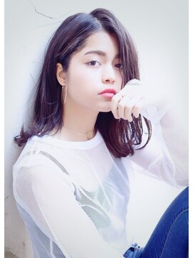 ヘアアンドメイク エジェリ(hair&make egerie) 暗髪スポーティーな外ハネロブ ダブルカラー 恵比寿
