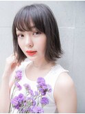 簡単外ハネ切りっぱなしボブ