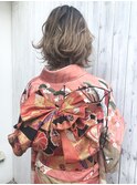 卒業式ヘアメイク　髪質改善　着物