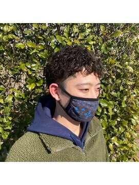 ラクヘアー 上福岡店 爽やかメンズ毛束感ツイストパーマ波巻き20代30代