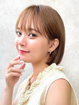 メゾンドイギー(MAISON de IGGY)&nbsp;切りっぱなしボブ美髪ピンクブラウンダブルイルミナカラー