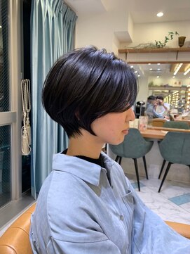 ロンド パルティール 大宮(Lond partir) ミディアムヘア斜めバンググレージュカラー ベージュマッシュ